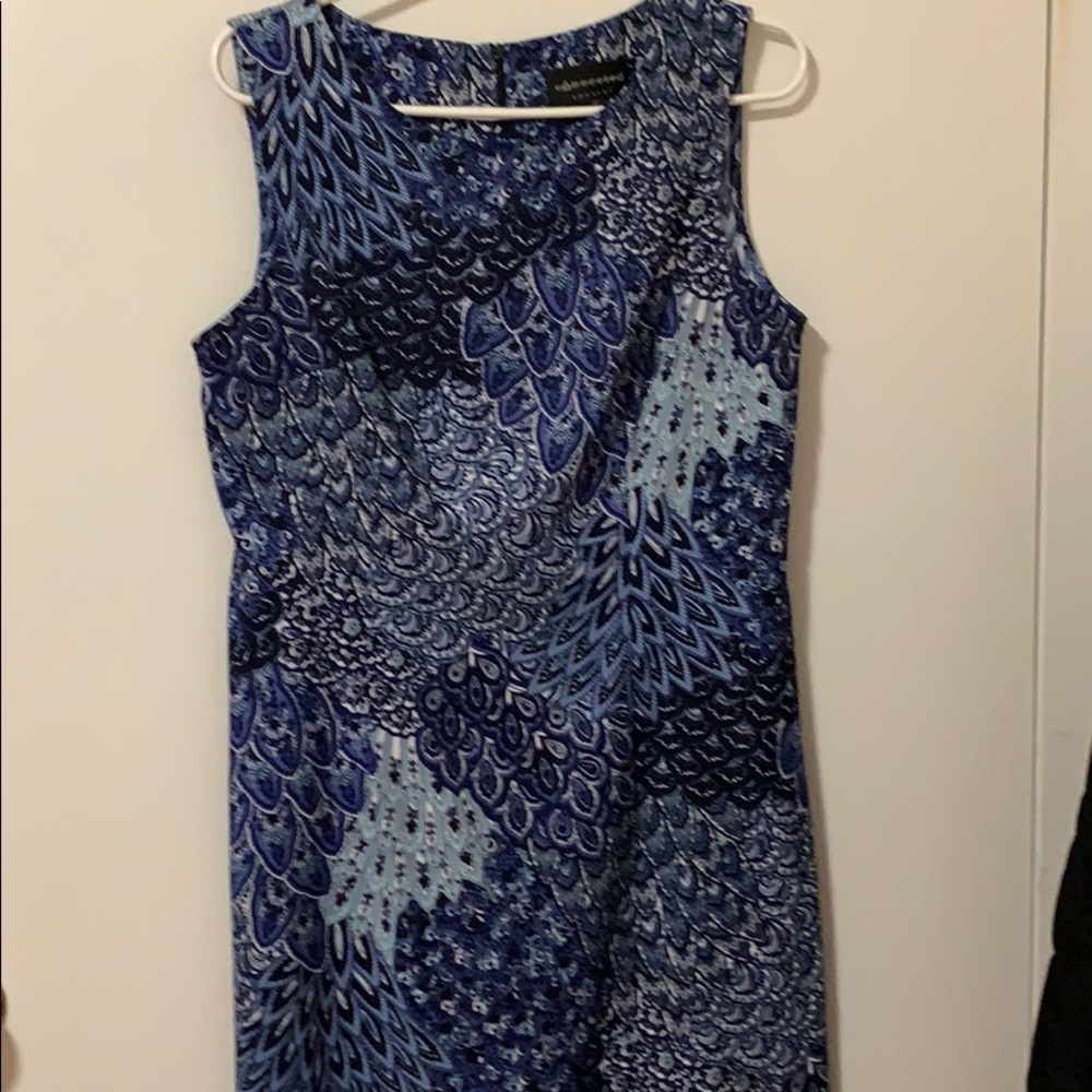 Blue paisley print dress